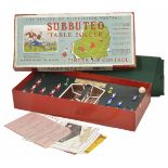 A Subbuteo Table Soccer set, in original box, comprising of cloth, two balls, two netted goals,