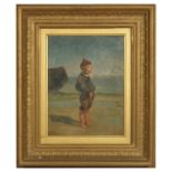 Follower of Edouard Frere 'Boy looking out to sea' bears the signature lower left E.J. Frere 64, oil