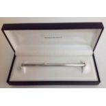 An Alfred Dunhill rollerball pen, silvered body, in original black box length: 14.1 cmCondition: