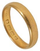 A 22ct gold plain wedding band, approx. weight 4.4 gm. size NCondition: