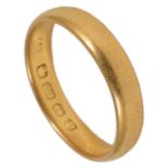 A 22ct gold plain wedding band, approx. weight 4.4 gm. size NCondition: