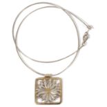 A Tiffany & Co. 18ct gold and silver 'Daisy' necklace the daisy white, with yellow centre and within