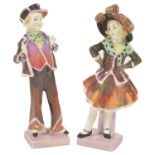 A Royal Doulton 'Pearly Boy' and 'Pearly Girl', 1930's each modelled in typical dress standing