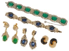 Trifari, 'Jomaz' Mazer Bros. and Dior vintage costume jewellery A 'Jomaz' Mazer Bros. Art Deco style