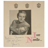 An interesting collection of Ivor Novello and Madame Clara Novello Davies memorabilia, dating from