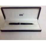 A Mont Blanc Generation ballpoint pen, in original black case, with two refills, (3) length: 13.1