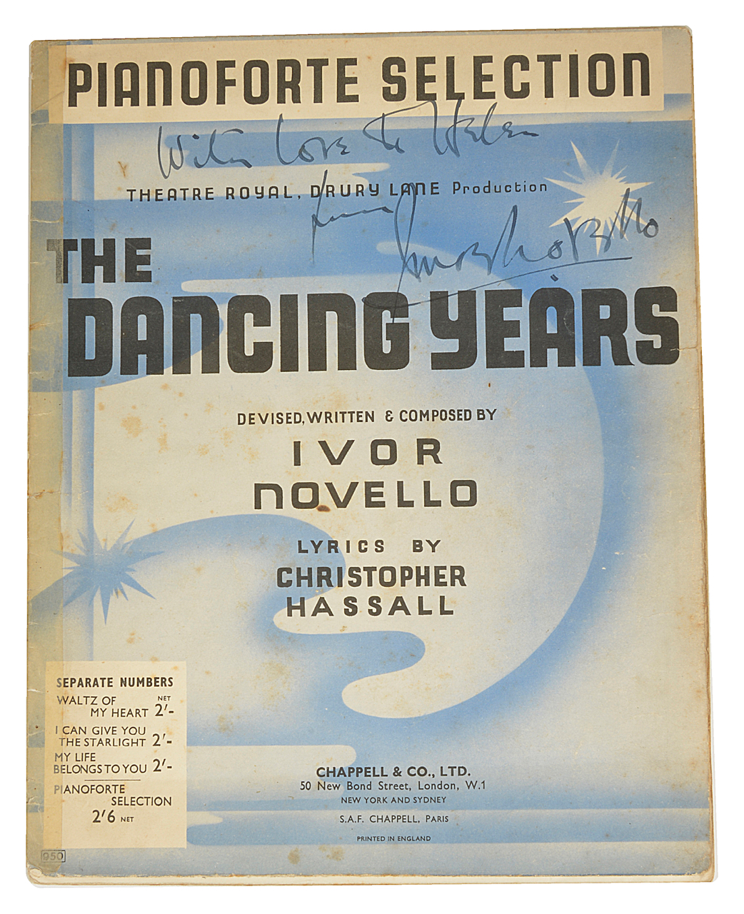 An interesting collection of Ivor Novello and Madame Clara Novello Davies memorabilia, dating from - Image 3 of 3