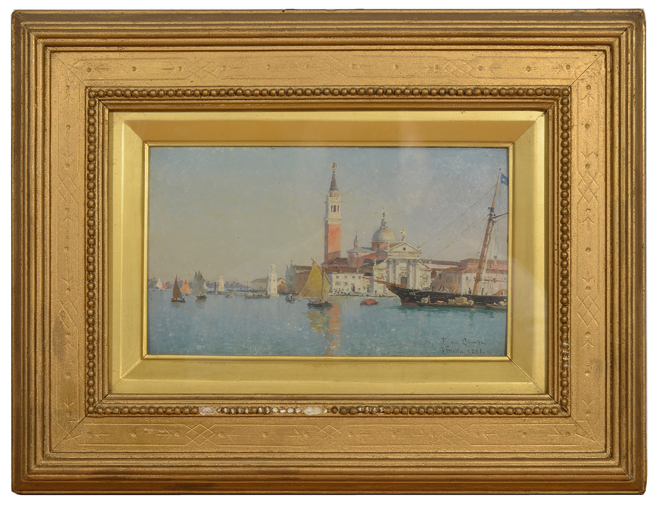Federico del Campo (Peruvian 1837-1927) 'San Giorgio Maggiore, Venice' signed and dated lower