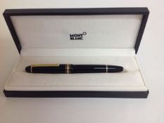 A Mont Blanc Meisterstuck Le Grand rollerball pen, in original black box with two refills, (3)