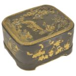 A fine quality Meiji Period silvered and gilded metal Japanese presentation box, of rectangular form