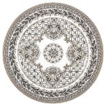 A Rosenthal Versace Marqueterie pattern circular platter, 20th centurythe Greek key and leaf
