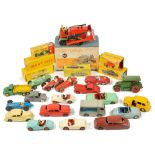 A collection of Dinky carscomprising a boxed 561 Blaw Knox Bulldozer, boxed Citroen DS 19, boxed