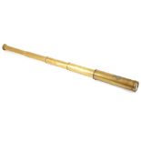 A James Henry Steward four draw brass telescopeof graduating draws, inner draw inscribed JH