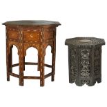 A Moroccan octagonal side table, early 20th century,