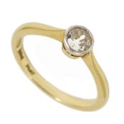 A single stone collet mounted diamond ring, circa 1930approximately 0.25ct mount marked for 18ct