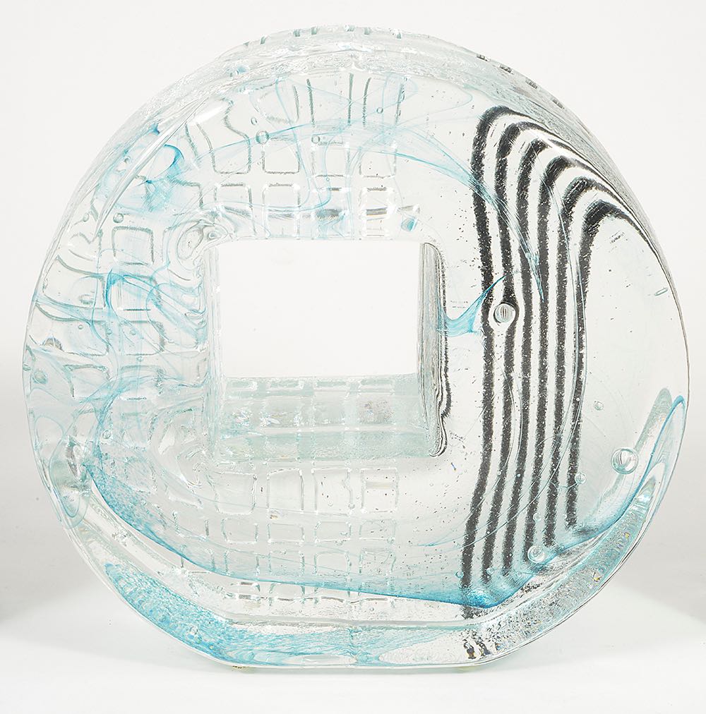 A Sarah Peterson for Caithness 'Hollows' art glass sculpture, 21st centuryof circular form with - Image 5 of 5