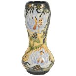 A contemporary Moorcroft Rachel Bishop 'Montana' cornflower vase, circa 2000waisted cylindrical vase