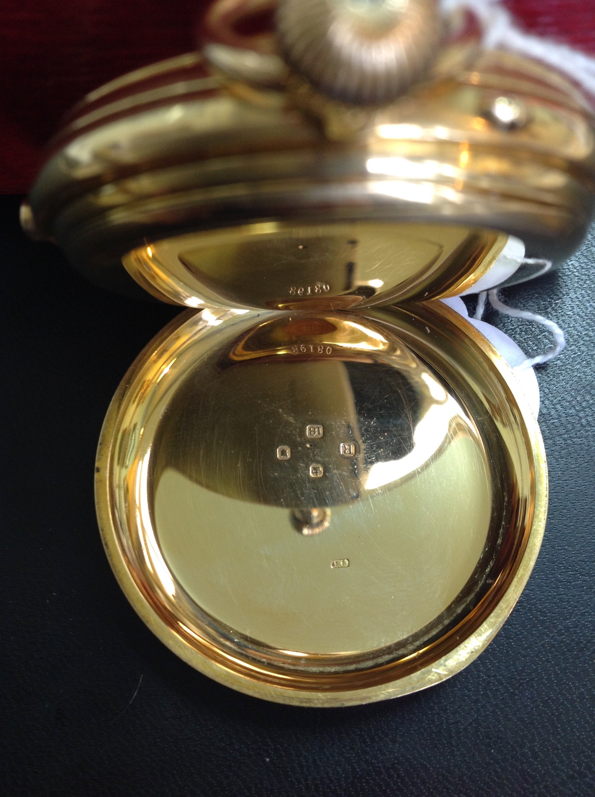 A Victorian Charles Frodsham 18ct gold full hunter pocket watchthe white enamel dial with black - Image 10 of 12