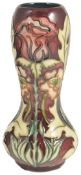 A contemporary Moorcroft Rachel Bishop 'Masquerade' vase, circa 2000waisted cylindrical vase