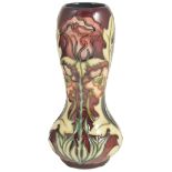 A contemporary Moorcroft Rachel Bishop 'Masquerade' vase, circa 2000waisted cylindrical vase