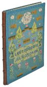 Selma Lagersdorf, Sweden: A fine Arts & Crafts, needlework covered and leather bound presentation