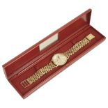 A Roamer 14k gold gentleman's wristwatch with 9ct gold bracelet strapthe circular dial with baton