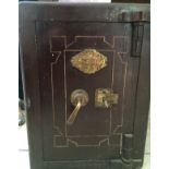 A CH Whittingham & Co Birmingham 'Fire & Thief Resisting Safethe door with locking handle and key
