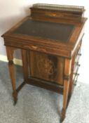 A Victorian rosewood Davenport, circa 1870