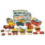 A selection of Dinky and Matchbox toys, comprising boxed Pullmore Car Transporter 582, Royal Mail