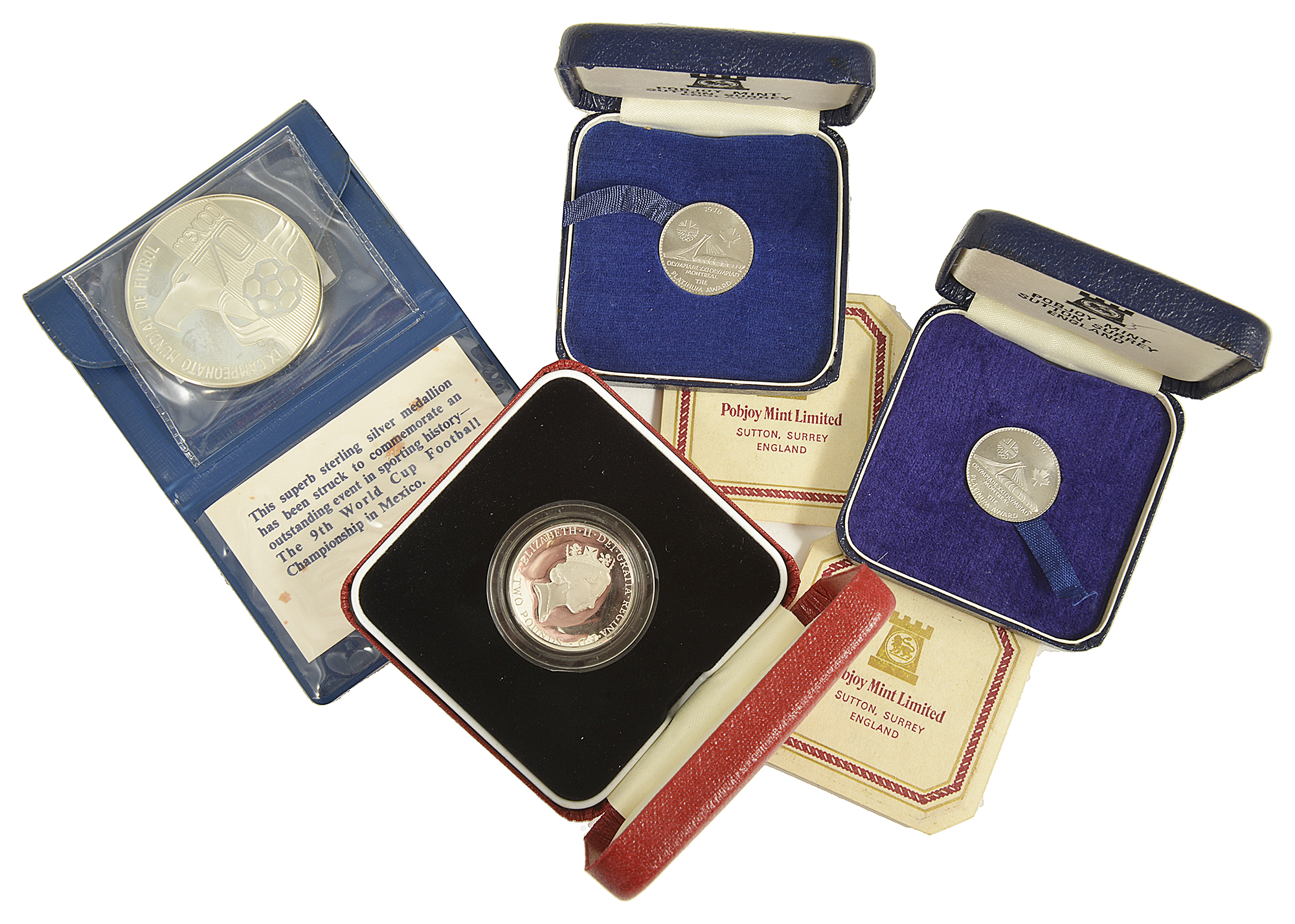 A selection of Sporting, USA and UK Commemorative coinage1 x 1996 UK silver proof œ2 coin 'A