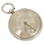 A London 1932 silver cased pocket watchthe silvered dial with gilt roman numerals, spade hands and