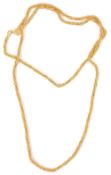 A contemporary Continental yellow metal rope twist chaintests for goldapprox. weight 10.1