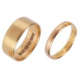 Two gold wedding bands