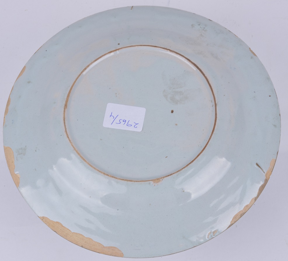 A tin glazed Delft plate - Image 2 of 2