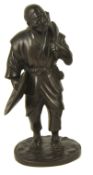 A late 19th century Meji period Japanese bronze figure