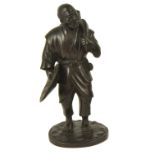 A late 19th century Meji period Japanese bronze figure