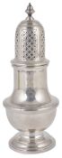 A contemporary silver sugar sifter, hallmarked London 1969