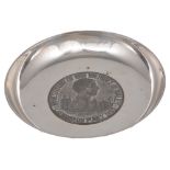 A prototype silver plated 'Investiture of HRH The Prince of Wales Caernarfon 1st July 1969' dish