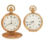 A 9ct gold open face pocket watch