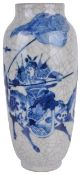 A late 19th century Chinese blue and white vase