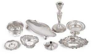 A collection of small silverware