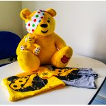 A large Pudsey teddy bear