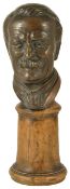 A bronze bust of the politician David Lloyd George (1863 - 1945)