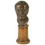 A bronze bust of the politician David Lloyd George (1863 - 1945)