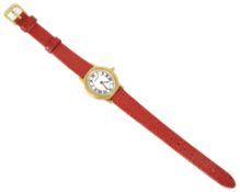 A Cartier oval Santos ladies wristwatch