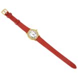 A Cartier oval Santos ladies wristwatch