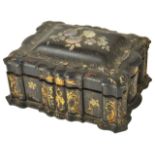 A Victorian papier mache writing box,