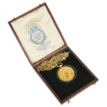 A ladies 18ct gold fob watch