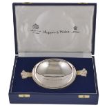 A Mappin & Webb Royal Wedding silver quaich, hallmarked Sheffield 1980