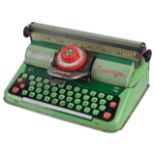 A 1950s Mettoy Supertype tinplate toy typewriter